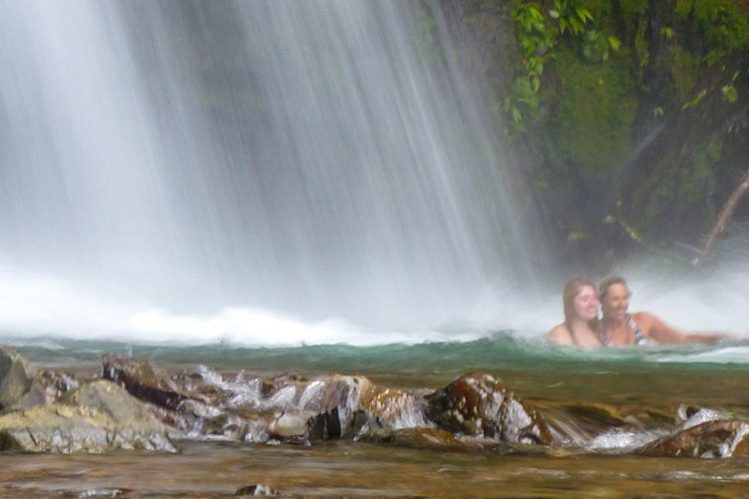 Waterfall swim