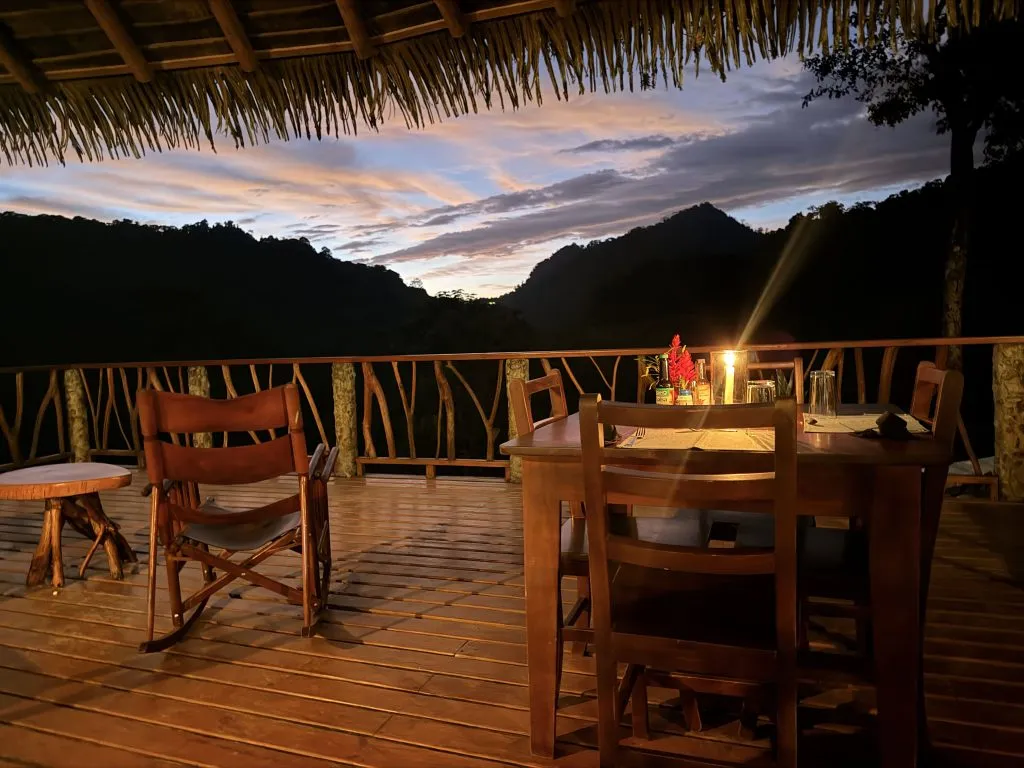 Sunset from the deck of the Main Lodge