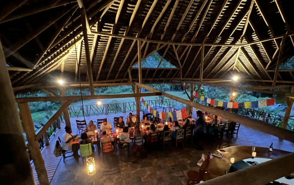 Dinner under the thatched roof of the Lekker Bar & Braai
